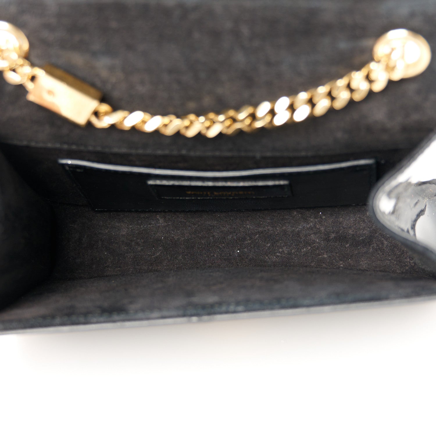 Saint Laurent Patent Small Classic Monogram Kate Tassel Satchel Black 5 of 10