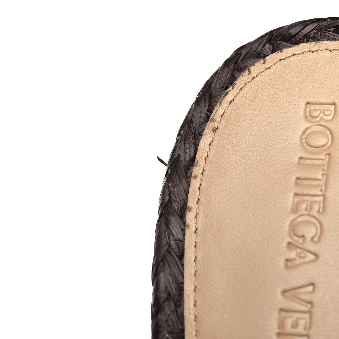 Raffia Twisted Intrecciato Stretch Mule Sandals 38 Bitter Chocolate