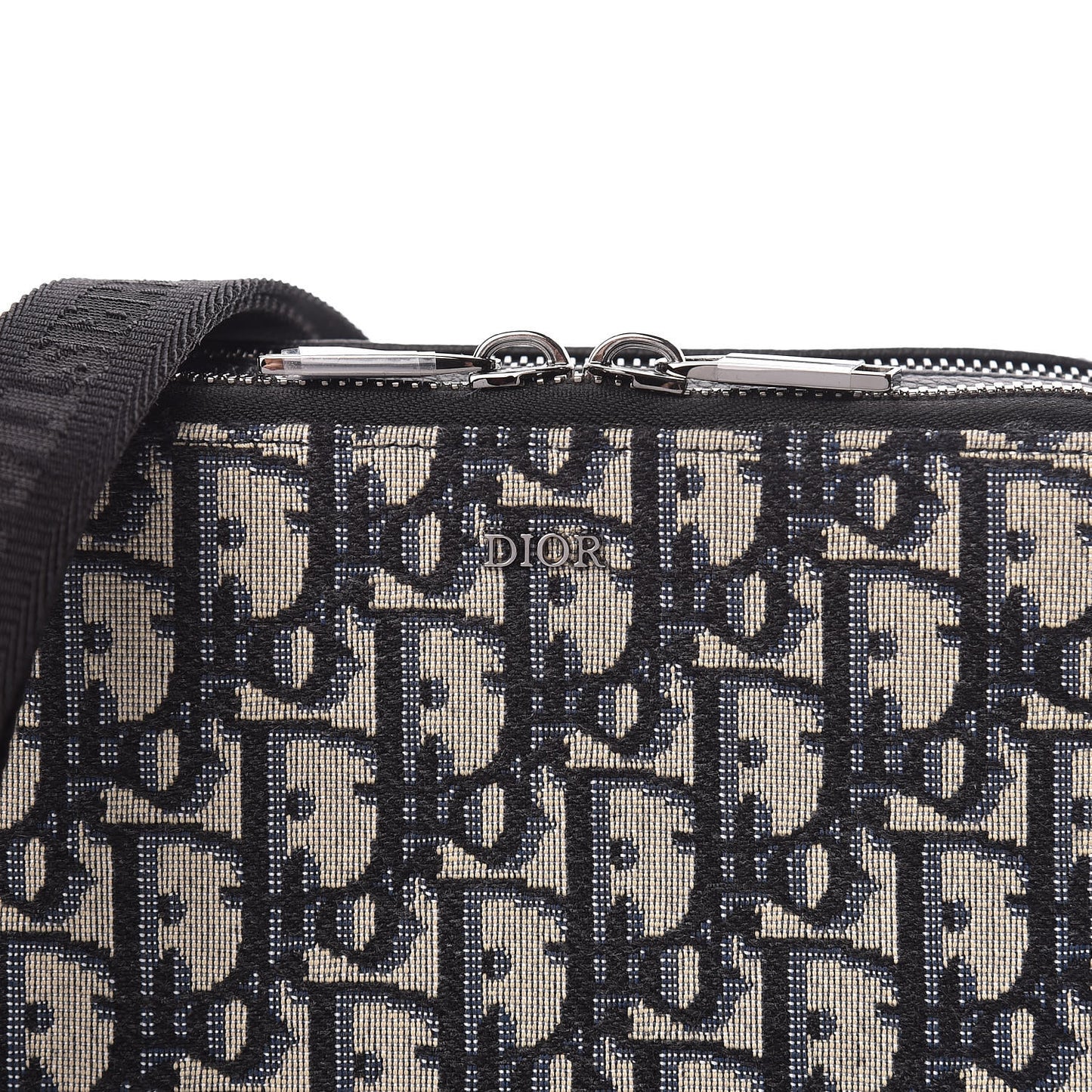 Oblique Pouch Beige Black