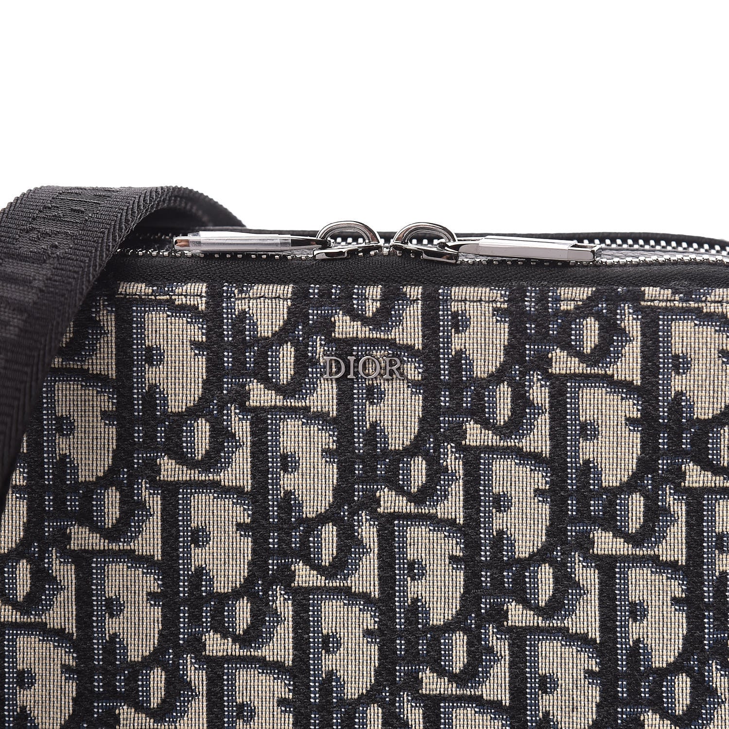 Christian Dior Oblique Pouch Beige Black 11 of 13