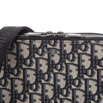 Christian Dior Oblique Pouch Beige Black 11 of 13