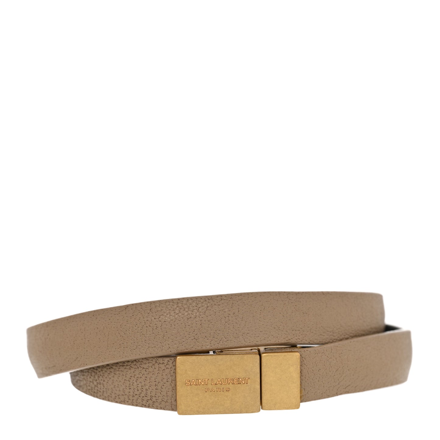Calfskin Opyum Double Wrap Bracelet Dark Beige