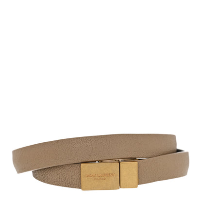 Saint Laurent Calfskin Opyum Double Wrap Bracelet Dark Beige 3 of 5