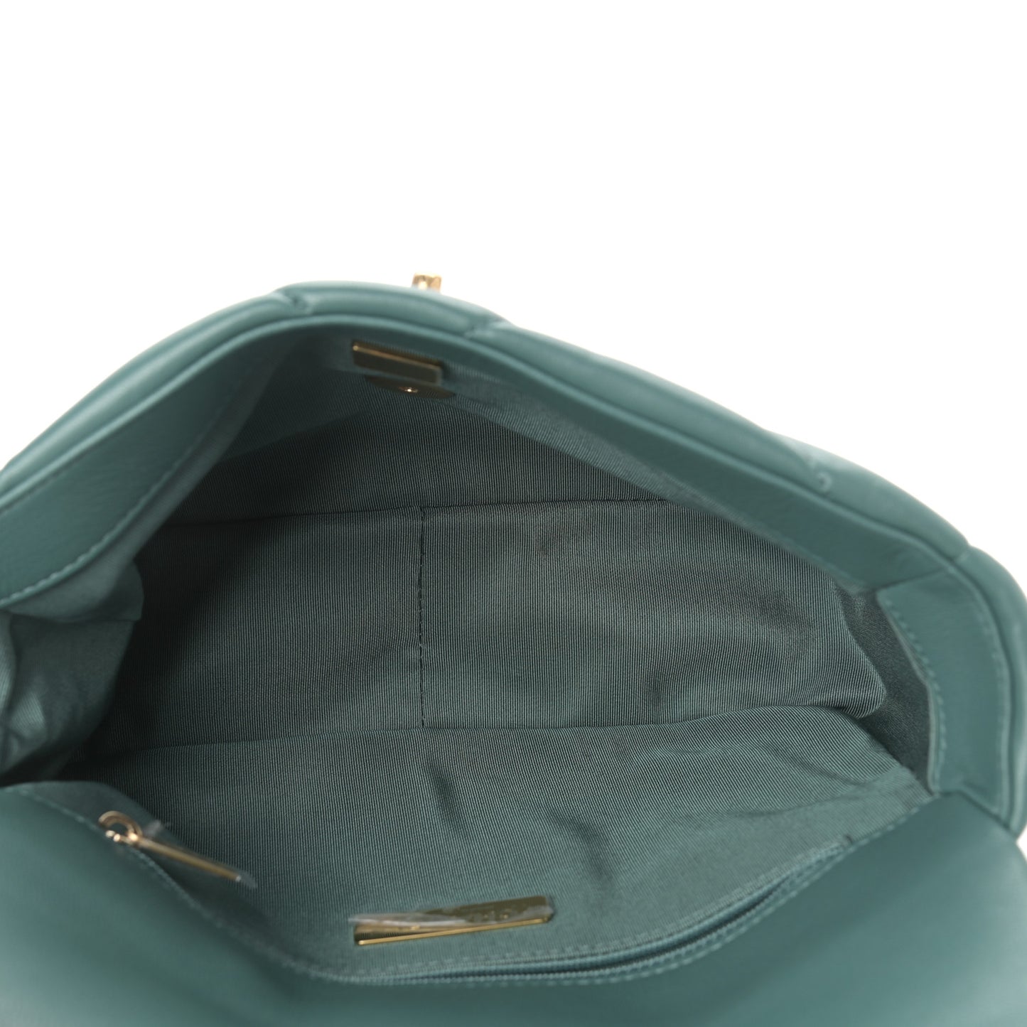 Lambskin Quilted Medium Chanel 19 Flap Green