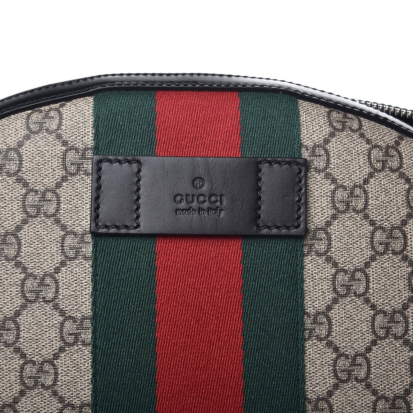 GG Supreme Monogram Web Dome Backpack Black