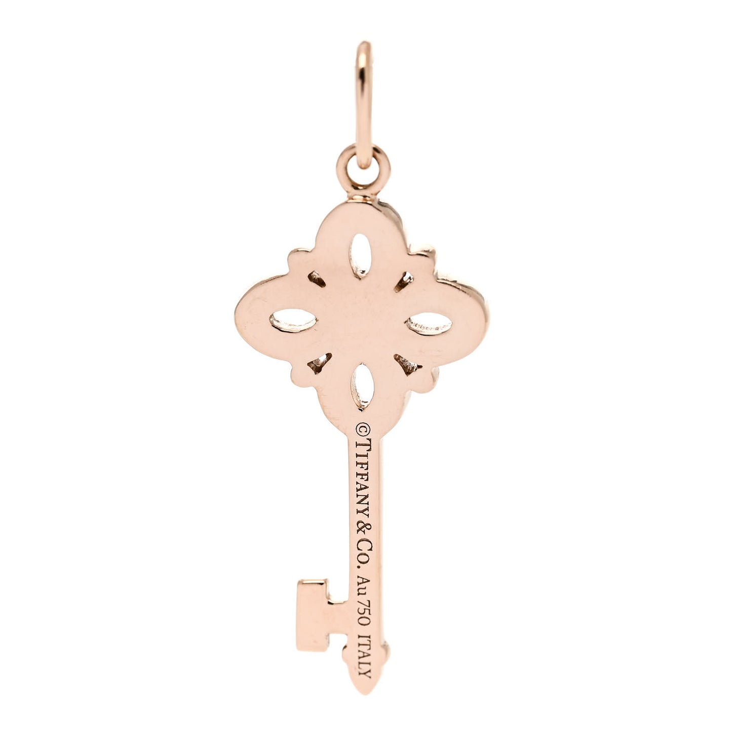 18K Rose Gold Pink Sapphire Mini Victoria Key Pendant