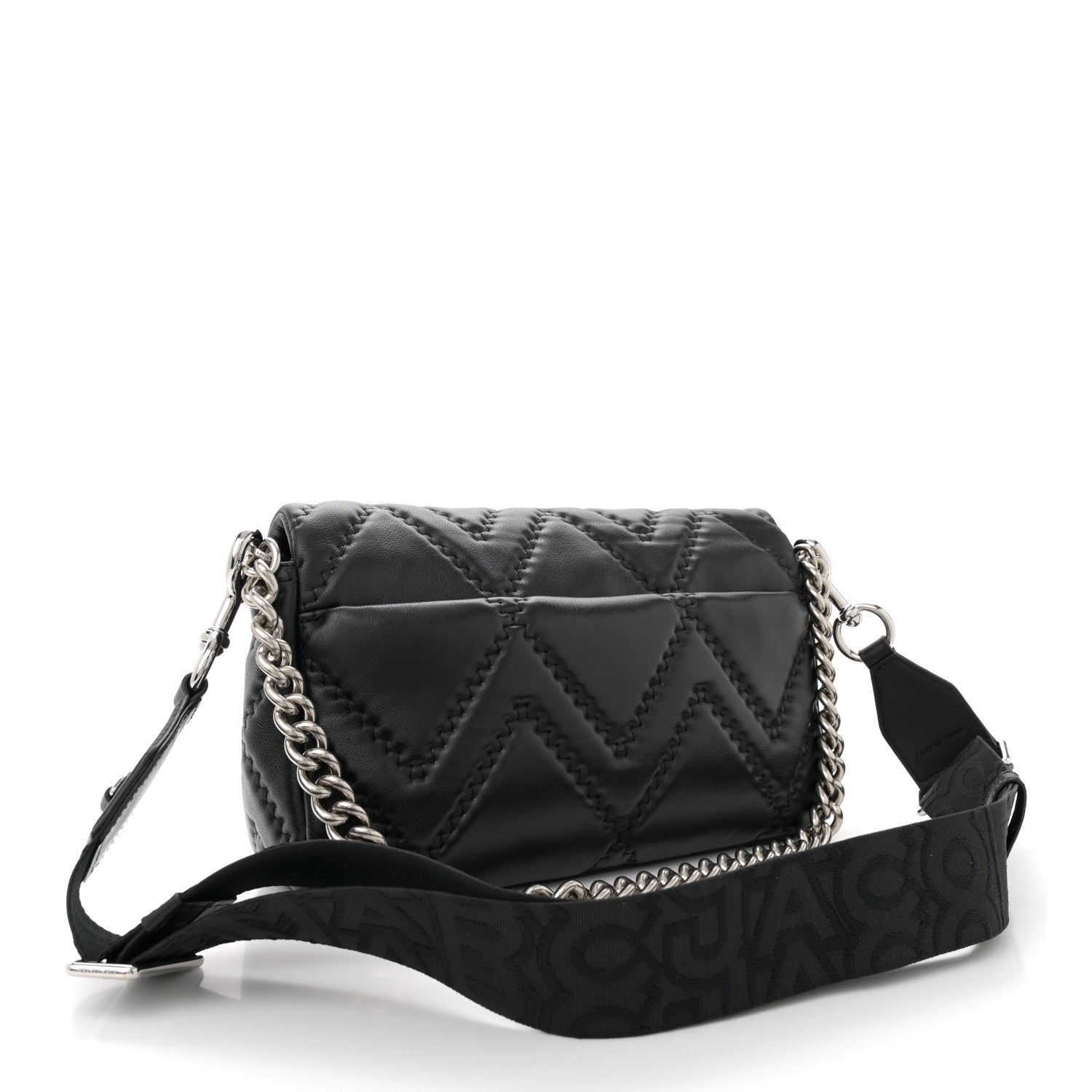Marc Jacobs Lambskin Quilted J Marc Large Shoulder Bag Black 2 of 10