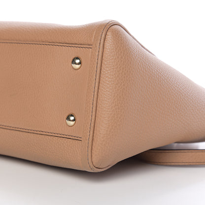 Gucci Pebbled Calfskin Small Soho Top Handle Bag Camelia 9 of 9