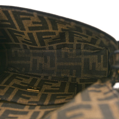 Fendi Fabric Jacquard FF 1974 Mini Baguette Tobacco Moro Black 5 of 11