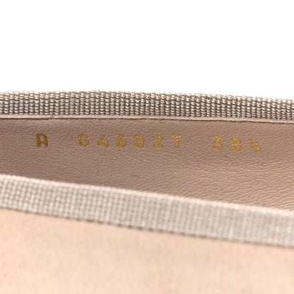 Chanel Suede Cap Toe CC Ballerina Flats 38.5 Beige Light Pink 9 of 10