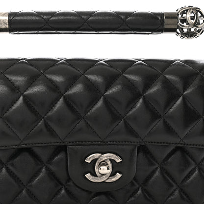 Chanel Lambskin Quilted Mini Around the World Flap Black 8 of 11