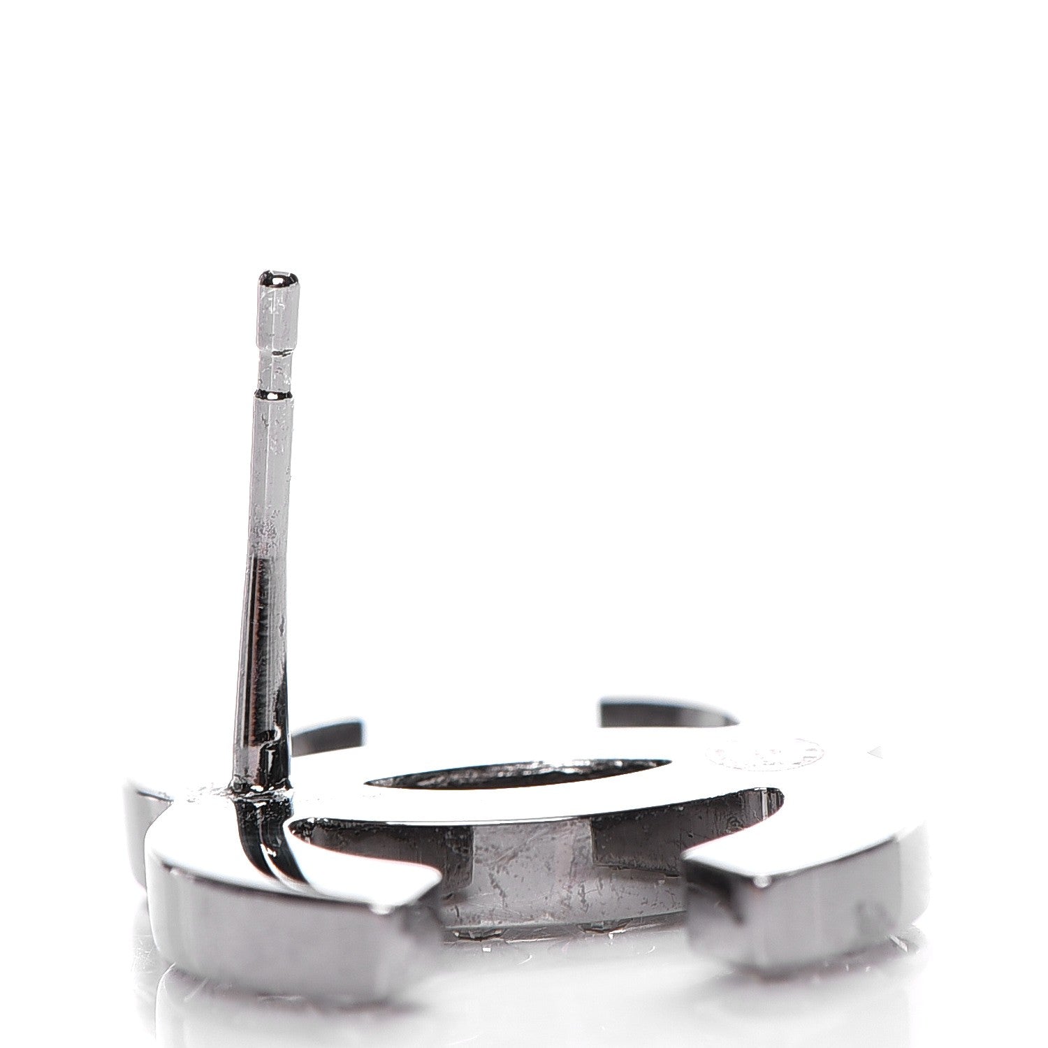 Chanel Crystal CC Earrings Silver 5 of 5
