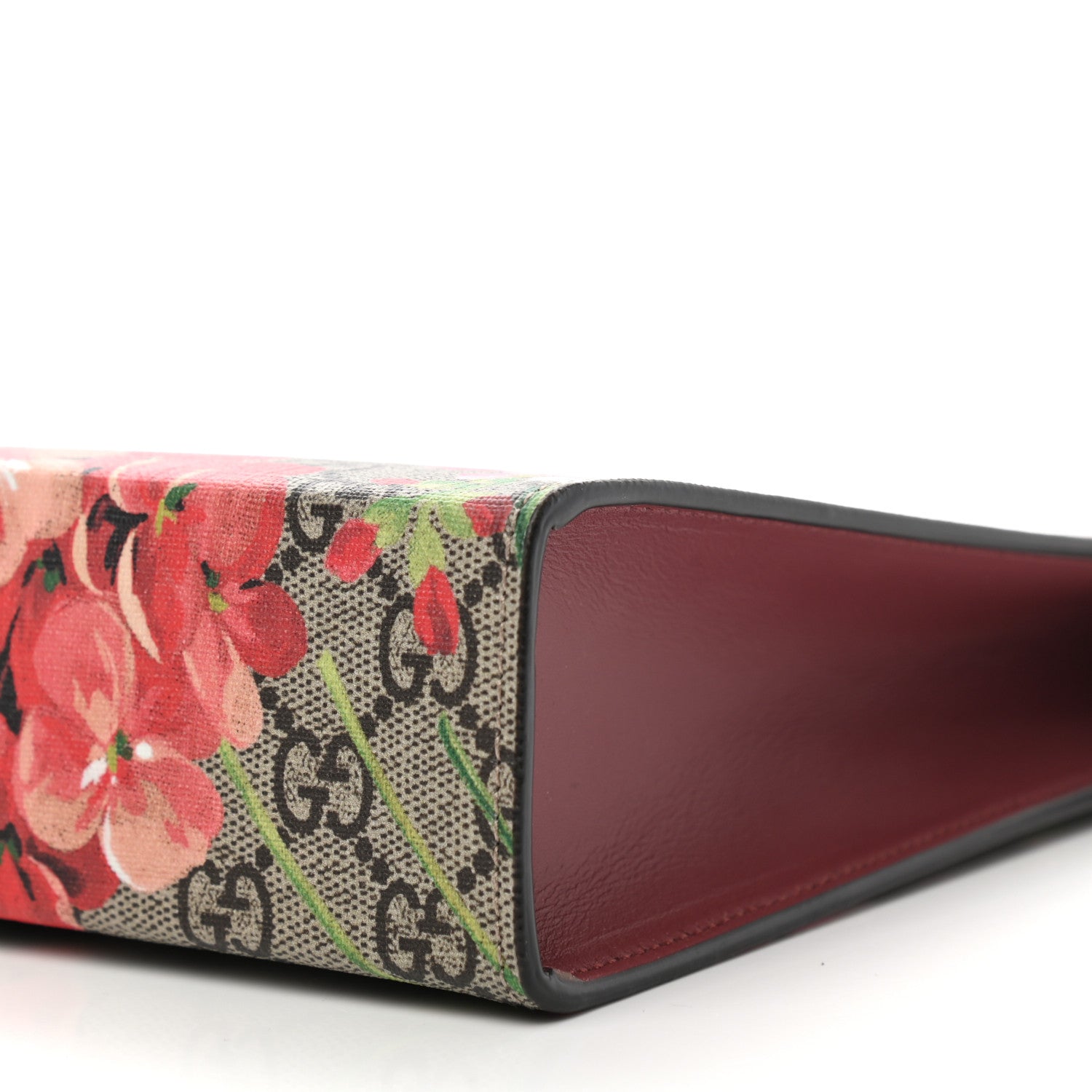 Gucci GG Supreme Monogram Blooms Large Cosmetic Case Beige Multicolor Dry Rose 9 of 9