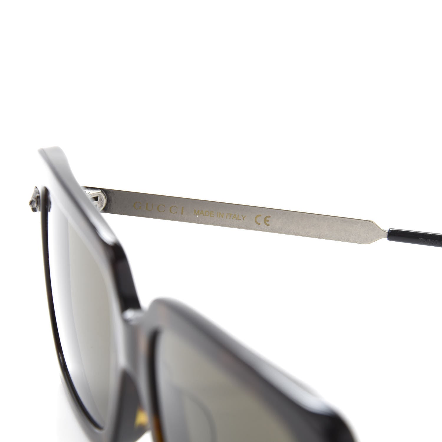 Gucci Acetate Squared Frame Sunglasses GG0216SA Tortoise 3 of 8