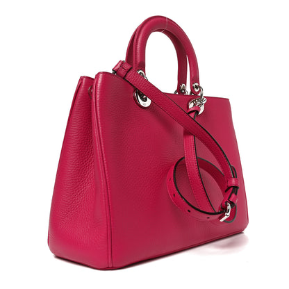 Christian Dior Bullcalf Medium Diorissimo Tote Fuchsia 3 of 9