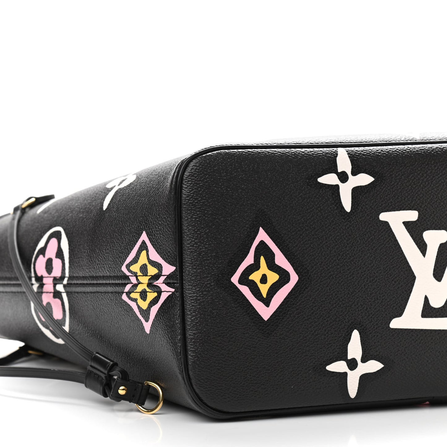 Monogram Giant Wild At Heart Neverfull MM Black