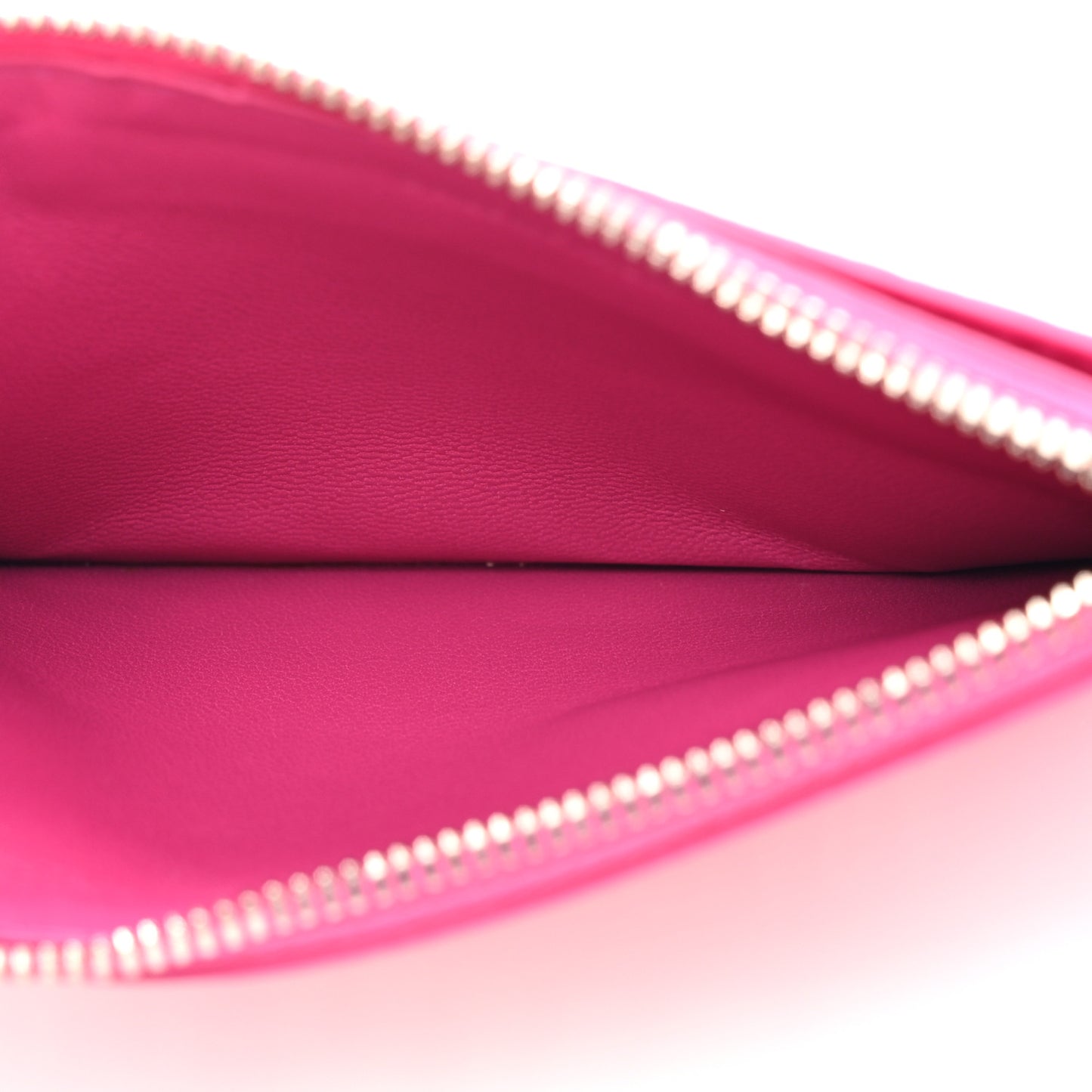 Grained Calfskin Large Cash Long Coin Card Holder Hot Pink