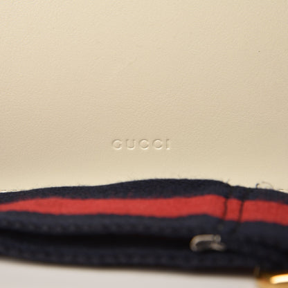 Gucci Calfskin Bamboo Web Medium Dionysus Top Handle Bag White Blue Hibiscus Red 11 of 14