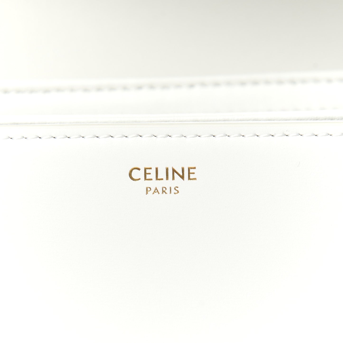 Shiny Calfskin Large Triomphe White