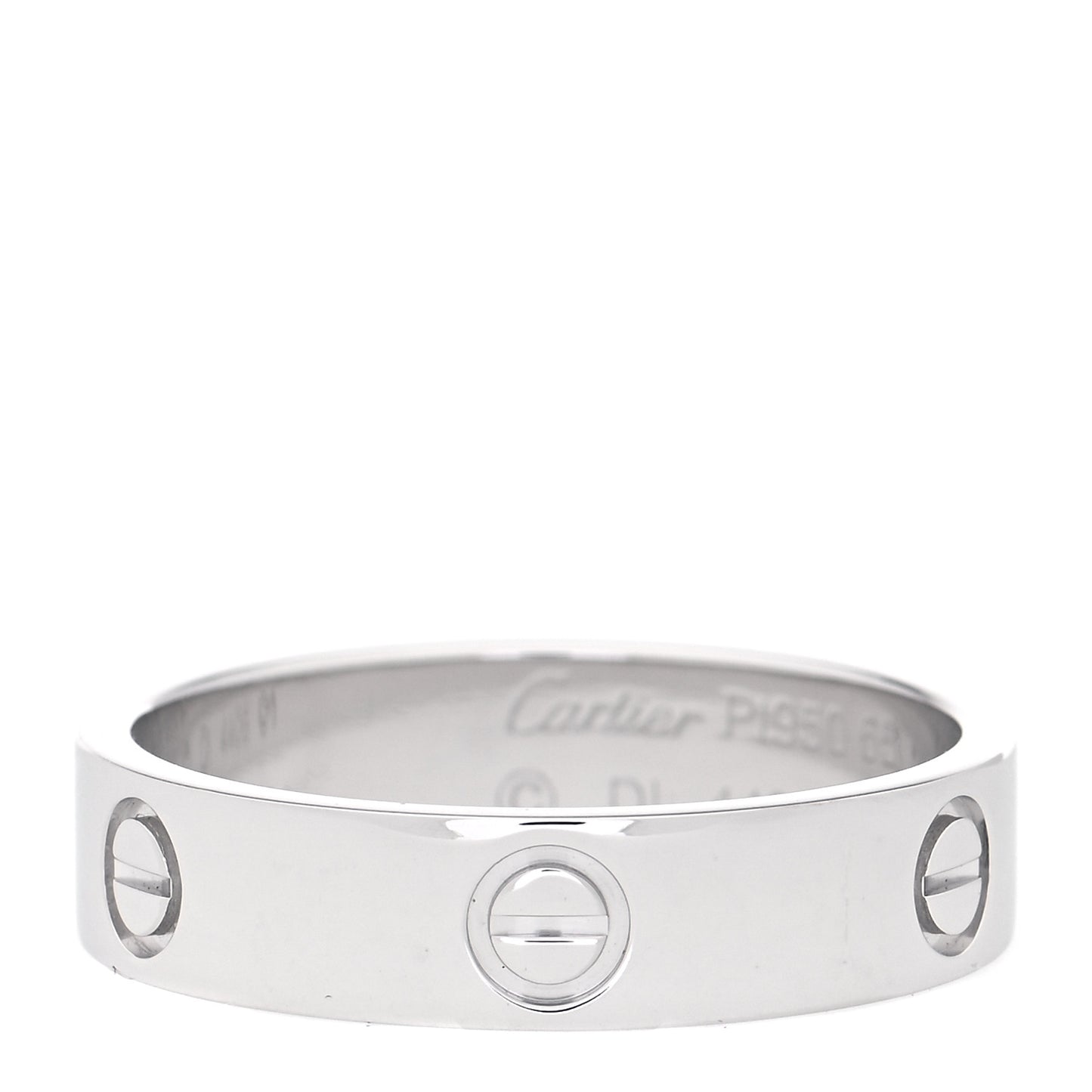 Platinum 5.5mm LOVE Ring 65 11