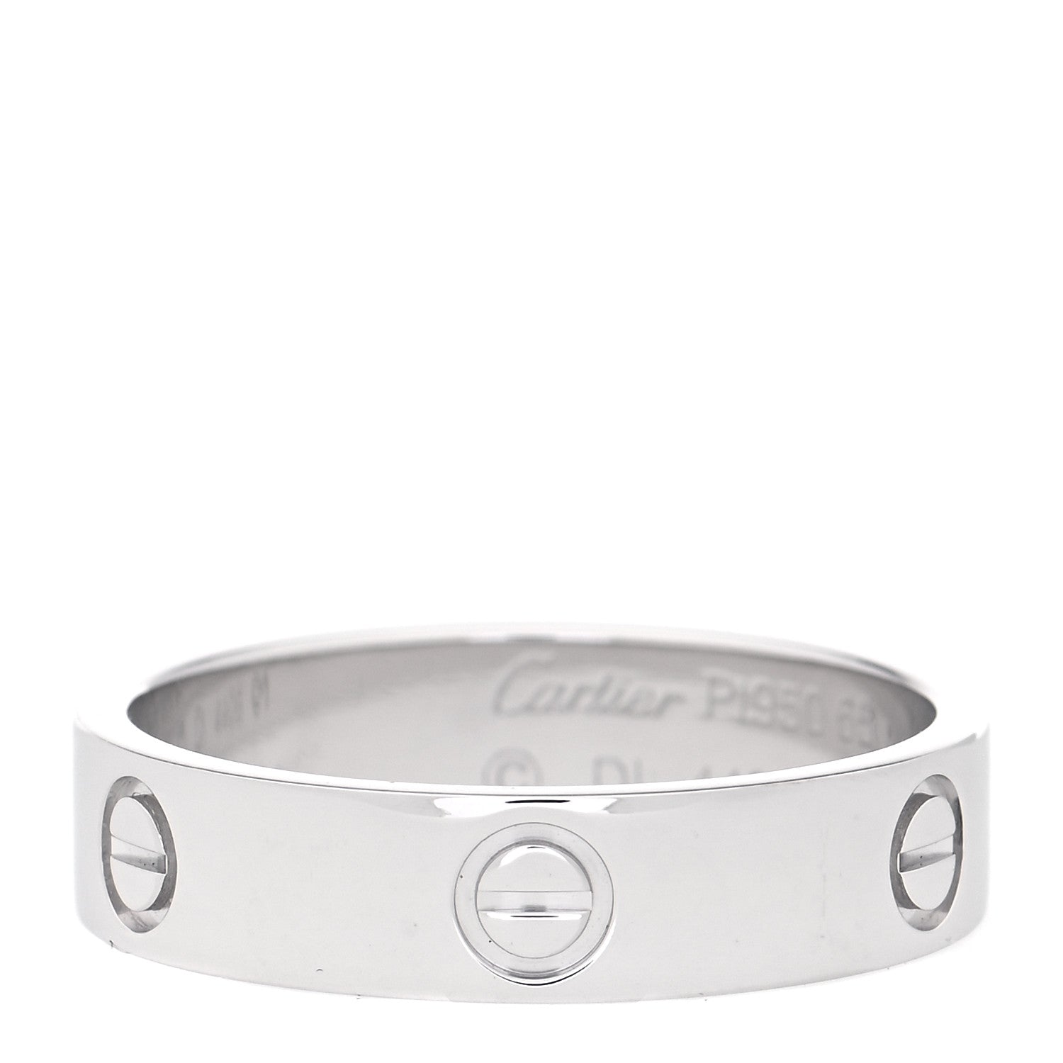Cartier Platinum 5.5mm LOVE Ring 65 11 1 of 10