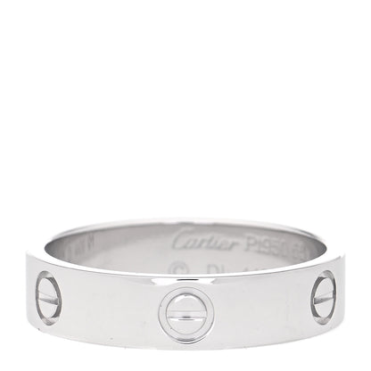 Cartier Platinum 5.5mm LOVE Ring 65 11 1 of 10