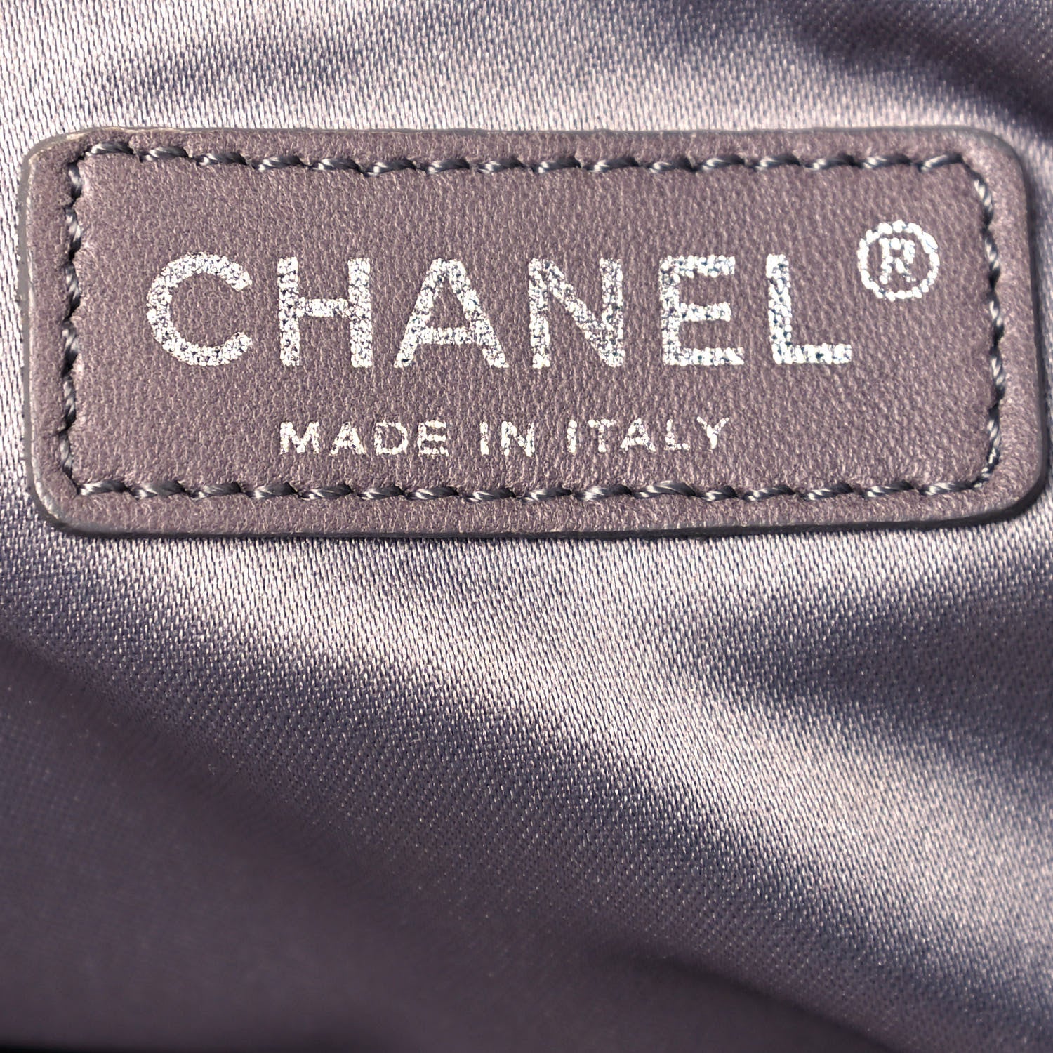 Chanel Vinyl Graphic Edge Tote Silver 6 of 13