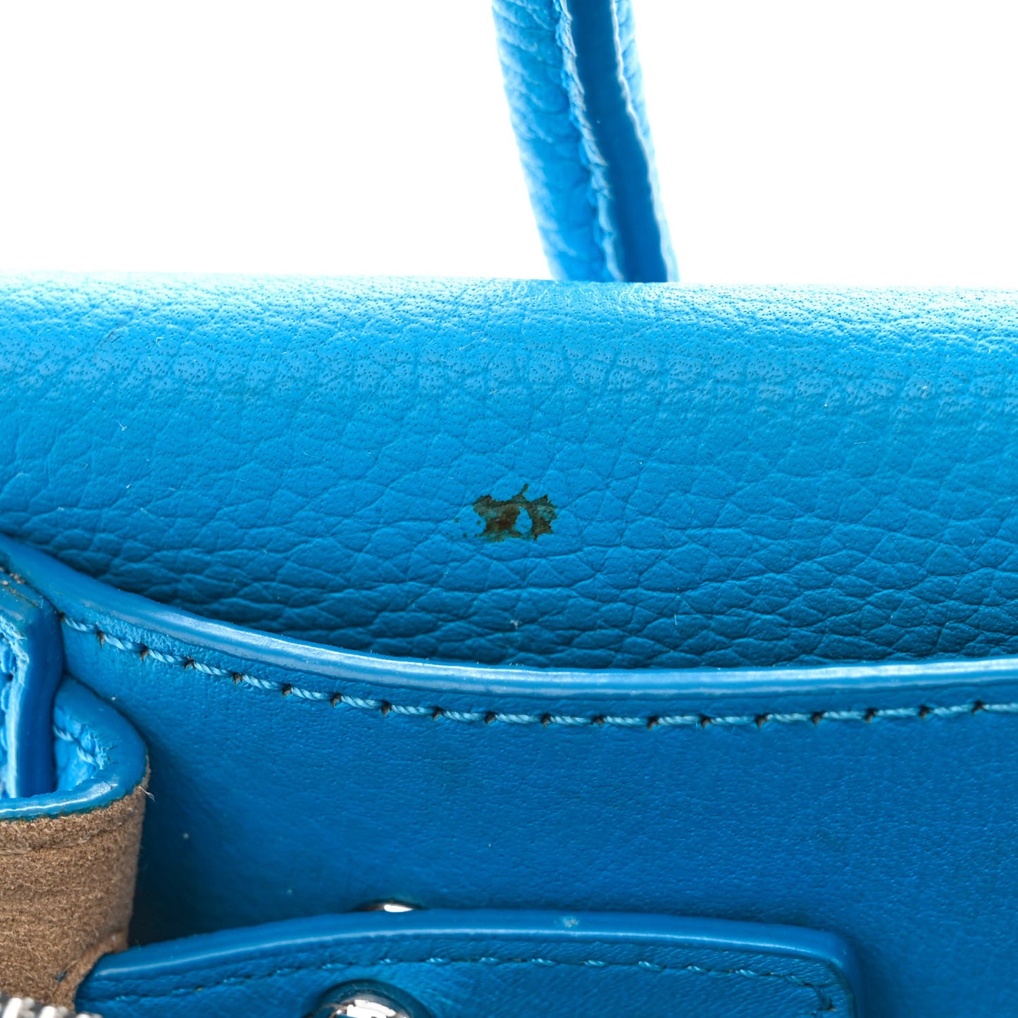 Grained Calfskin Mini Milla Tote Tile Blue