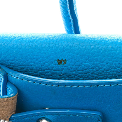MCM Grained Calfskin Mini Milla Tote Tile Blue 10 of 15