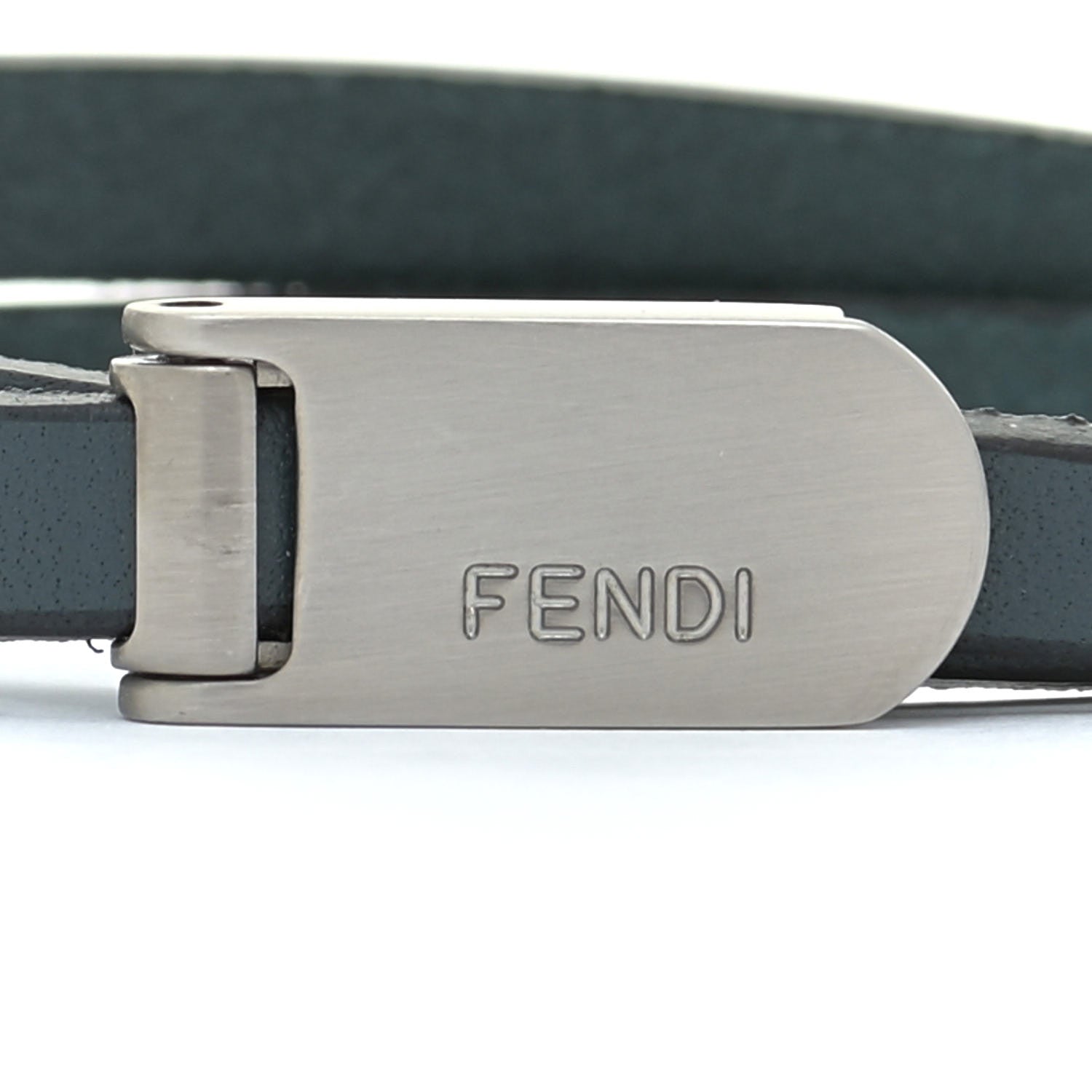 Fendi Calfskin Double Wrap Bracelet Laguna 4 of 6