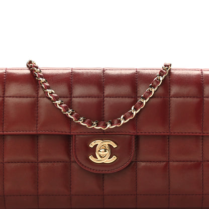 Chanel Lambskin East West Chocolate Bar Flap Bordeaux 9 of 12
