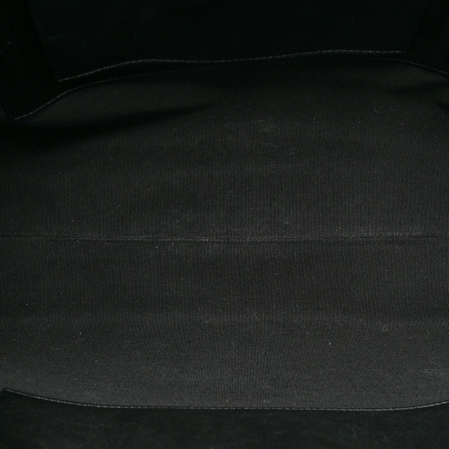 Calfskin Stitched Large Shopping Tote Black