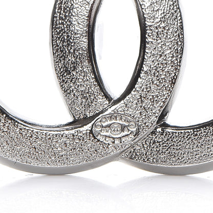 Chanel Baguette Crystal CC Brooch Silver Black 4 of 4
