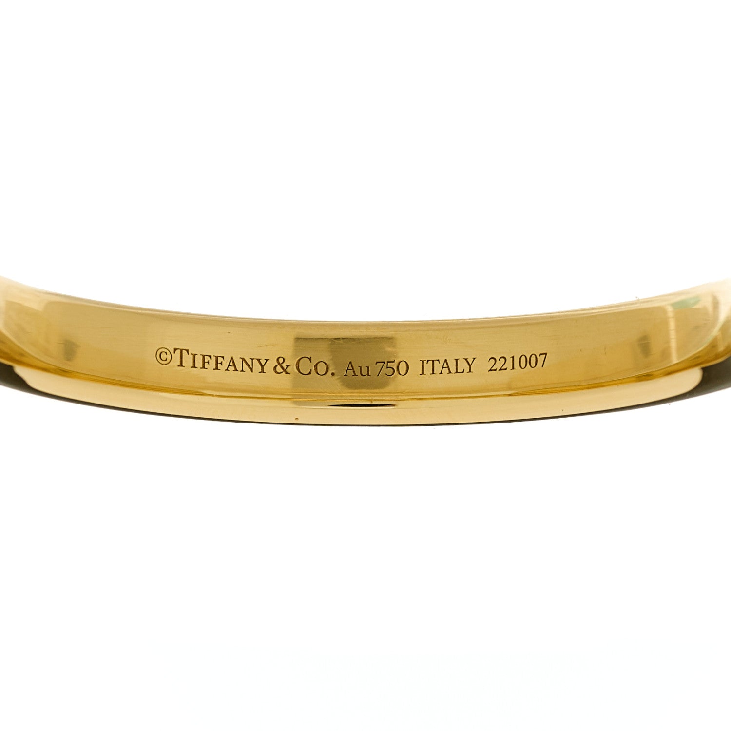 Tiffany 18K Yellow Gold Tiffany Lock Bangle Bracelet 3 of 6