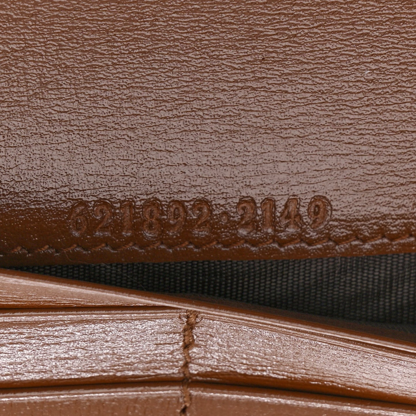 GG Supreme Monogram Azalea Calfskin Horsebit 1955 Wallet On Chain Beige Ebony Brown Sugar