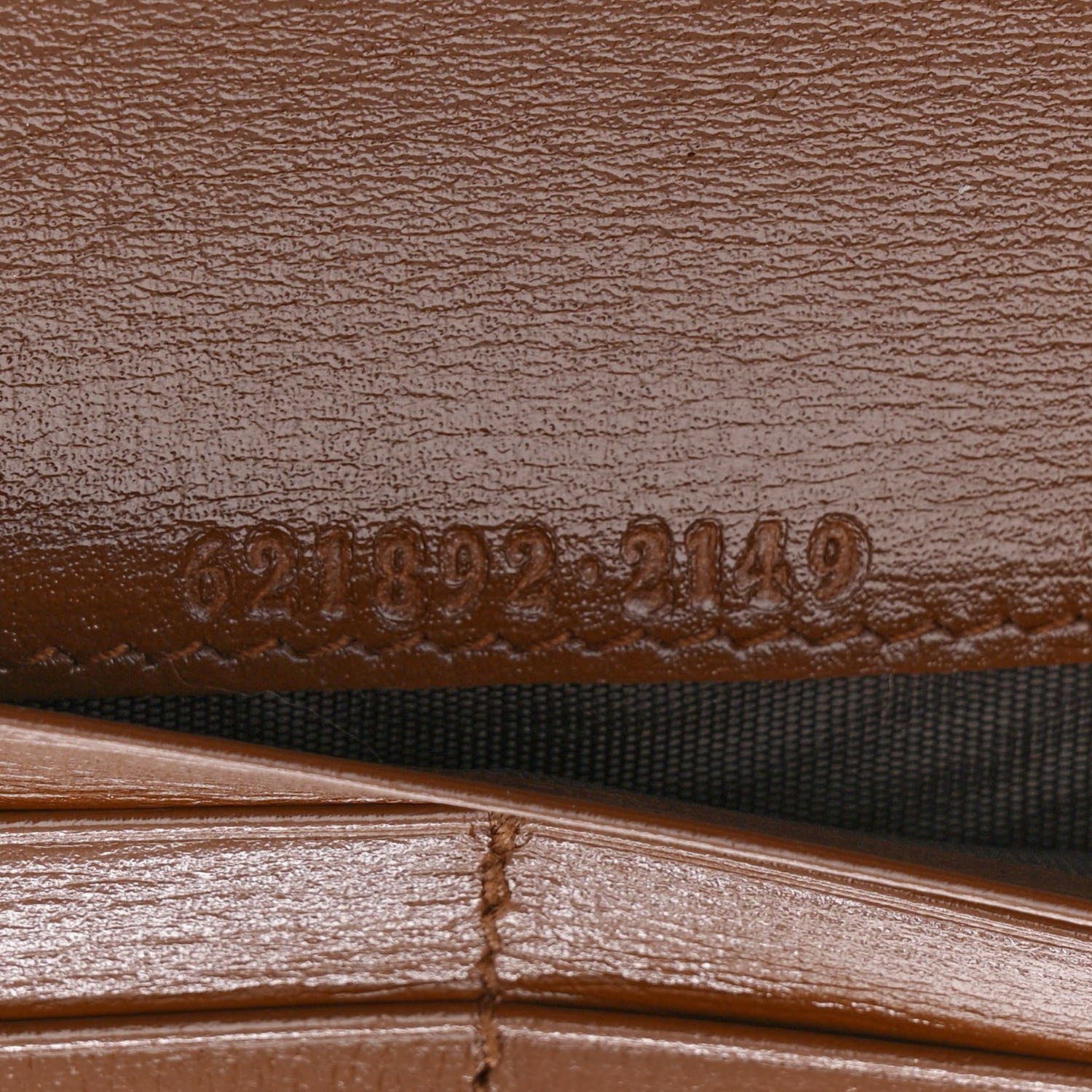 Gucci GG Supreme Monogram Azalea Calfskin Horsebit 1955 Wallet On Chain Beige Ebony Brown Sugar 7 of 11