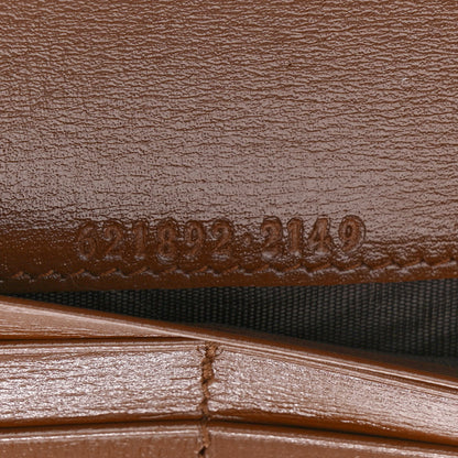 Gucci GG Supreme Monogram Azalea Calfskin Horsebit 1955 Wallet On Chain Beige Ebony Brown Sugar 7 of 11