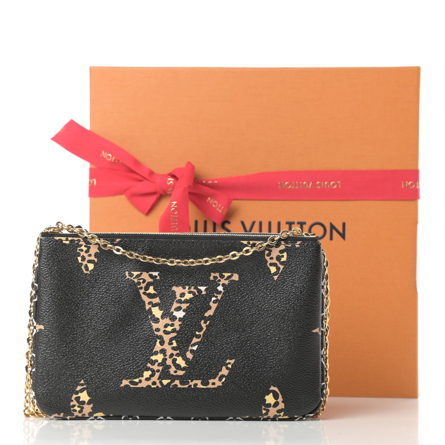 Monogram Giant Jungle Pochette Double Zip Black