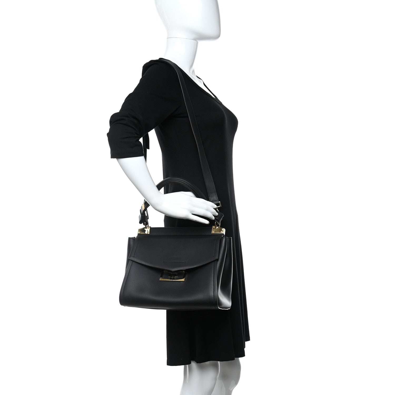 Givenchy Calfskin Small Mystic Shoulder Bag Black 2 of 12