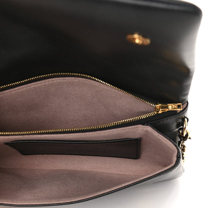 Louis Vuitton Lambskin Embossed Monogram Pochette Coussin Black 5 of 8