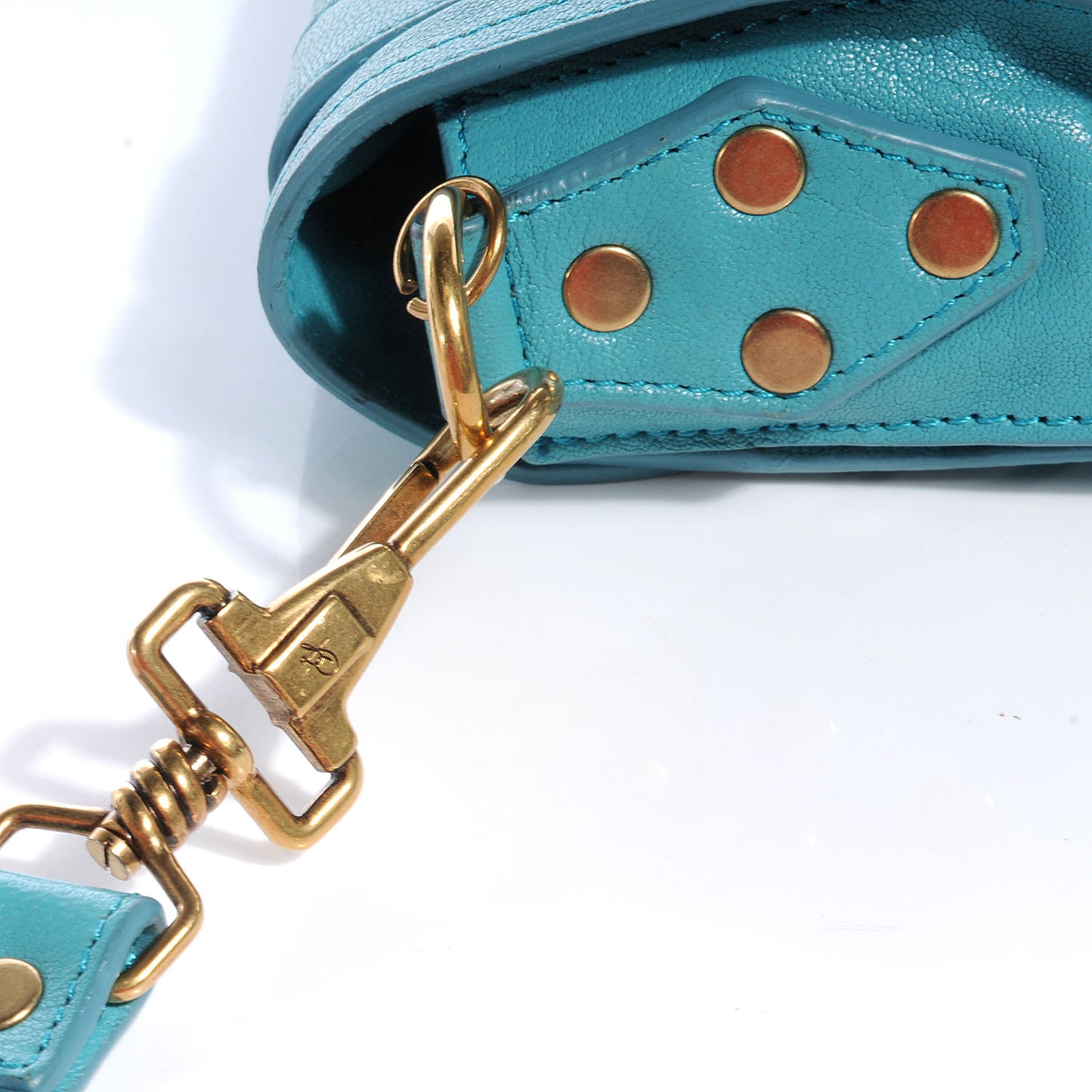 Leather PS1 Mini Pouch Messenger Bag Lagoon