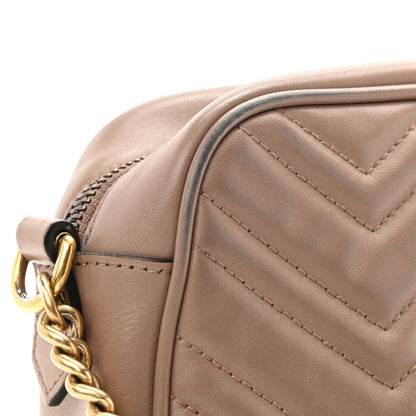 Gucci Calfskin Matelasse Small GG Marmont Chain Shoulder Bag Porcelain Rose 16 of 19