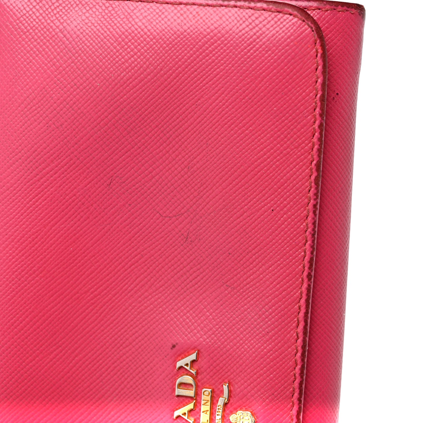 Saffiano Metal Continental Flap Wallet Peonia