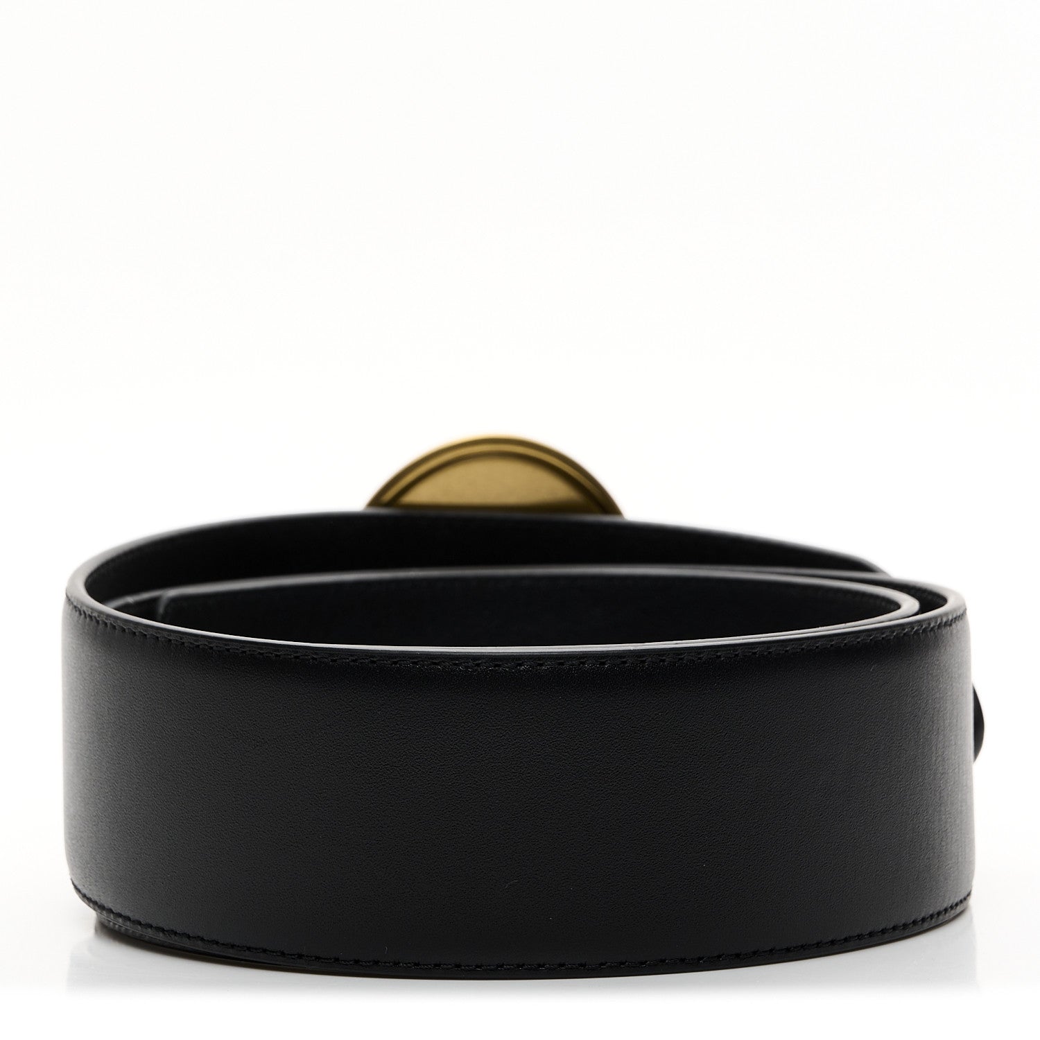 Saint Laurent Calfskin Cabochon Belt 80 32 Black 2 of 5