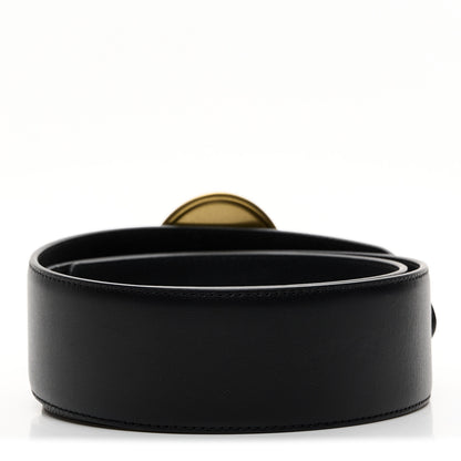 Saint Laurent Calfskin Cabochon Belt 80 32 Black 2 of 5