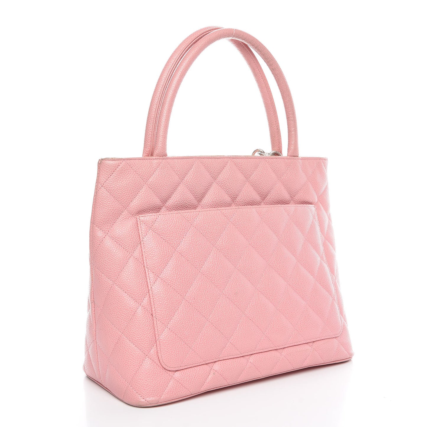 Caviar Quilted Medallion Tote Light Pink
