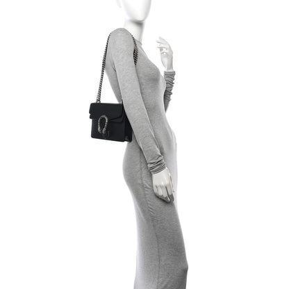 Gucci Calfskin Mini Dionysus Shoulder Bag Black 2 of 12