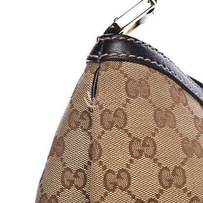 Gucci Monogram Large New Ladies Web Hobo Dark Brown 13 of 15