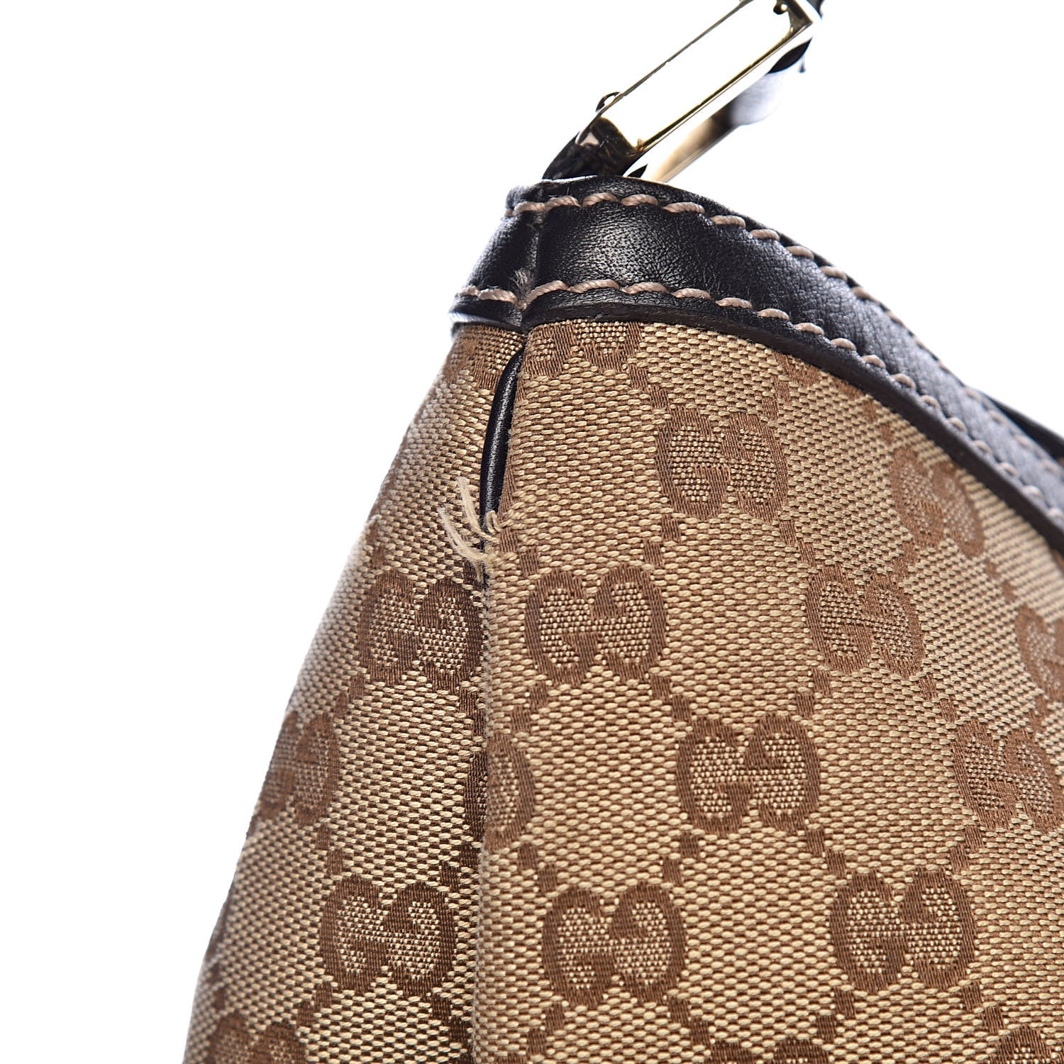 Gucci Monogram Large New Ladies Web Hobo Dark Brown 13 of 15