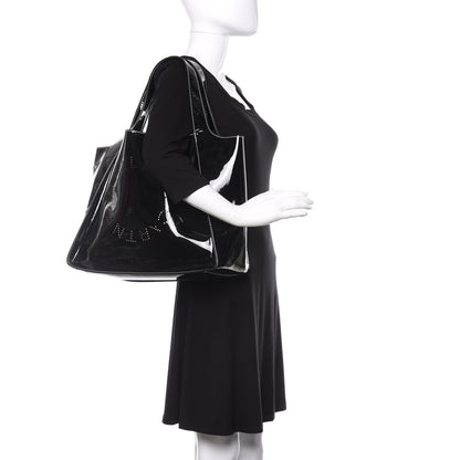 Stella McCartney Eco Alter Patent East West Perforated Tote Black 2 of 12